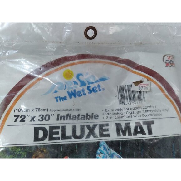 Vintage 1988 Intex The Wet Set Deluxe Mat Float 72"× 30"  59712 NOS Unopened - Picture 4 of 16